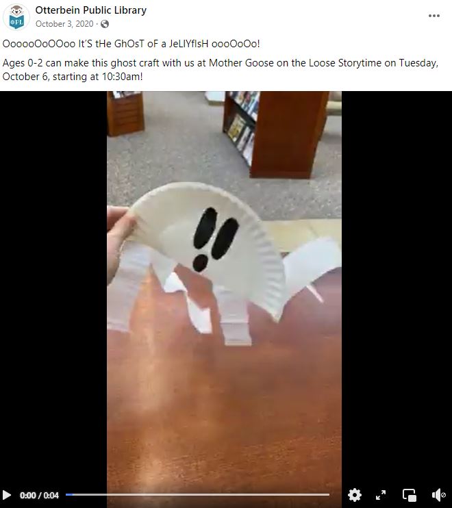 Otterbein Public Library advertises MGOL that includes a ghost craft