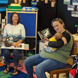 Reading to an infant