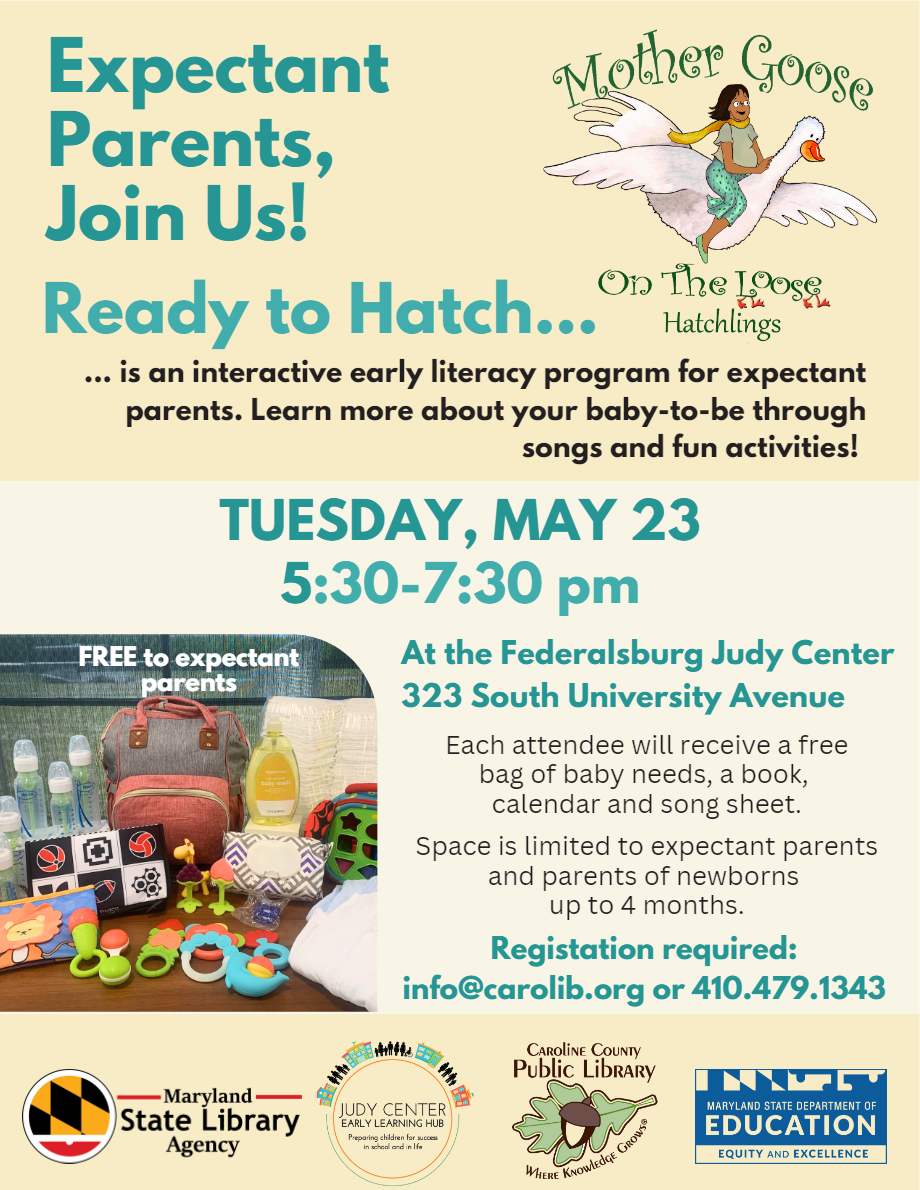 Flyer with details for a Ready to Hatch program in Caroline County, MD